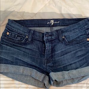Dark denim 7 for all mankind shorts